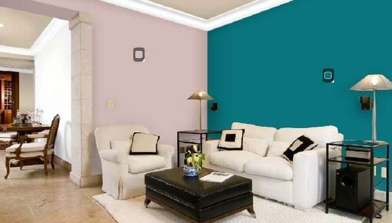 29. Cores para pintar sala pequena e simples – Foto: Decoração de Casa