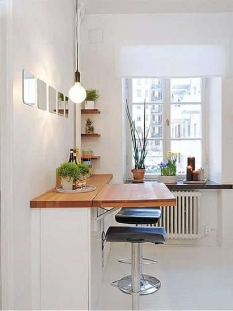 44. Mesa flexível de madeira para cozinha. Fonte: Total Construção