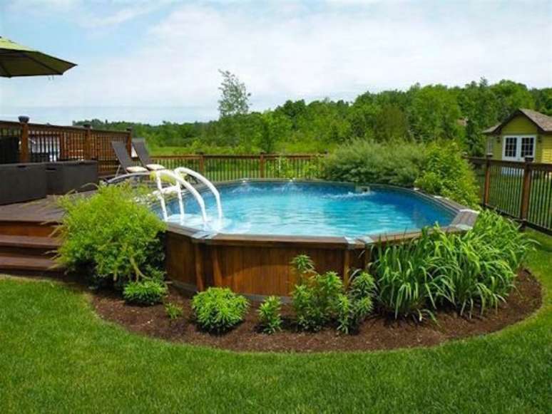 52. Piscina de paletes bem decorada &eacute; incr&iacute;vel! &ndash; Foto: My home design