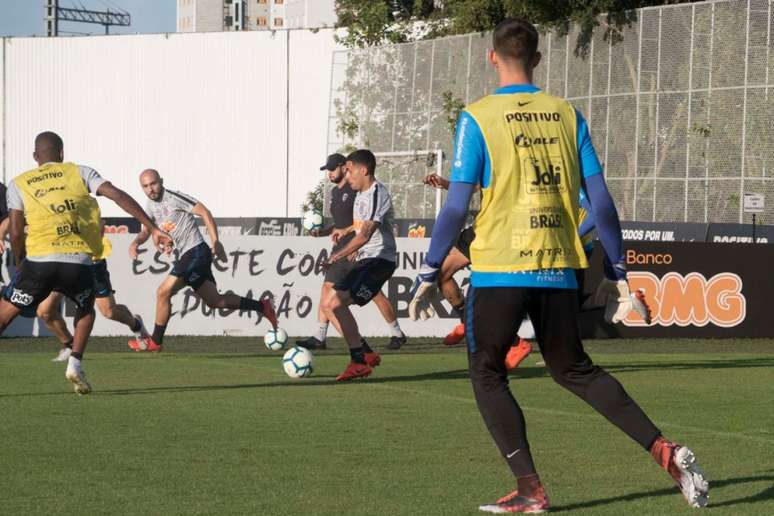 Corinthians treinou pela tarde e, na sequência, elenco foi liberado para folga de dez dias (Daniel Augusto Jr./Ag. Corinthians)