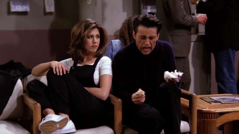 Jennifer Aniston e Matt LeBlanc em cena de &#039;Friends&#039;