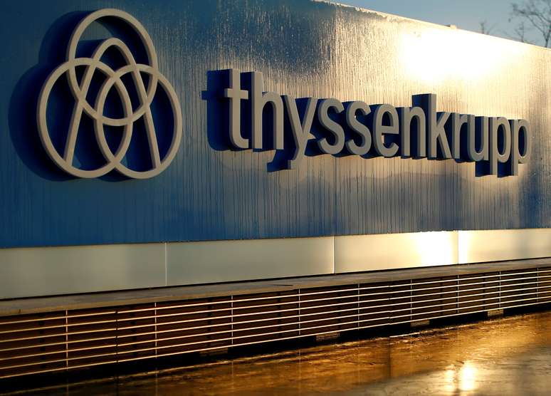 Logotipo da Thyssenkrupp. 21/12/2018. REUTERS/Thilo Schmuelgen