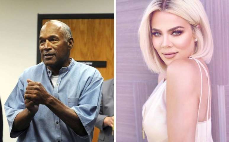 O ex-jogador de futebol americano O. J. Simpson e a empresária Khloé Kardashian.