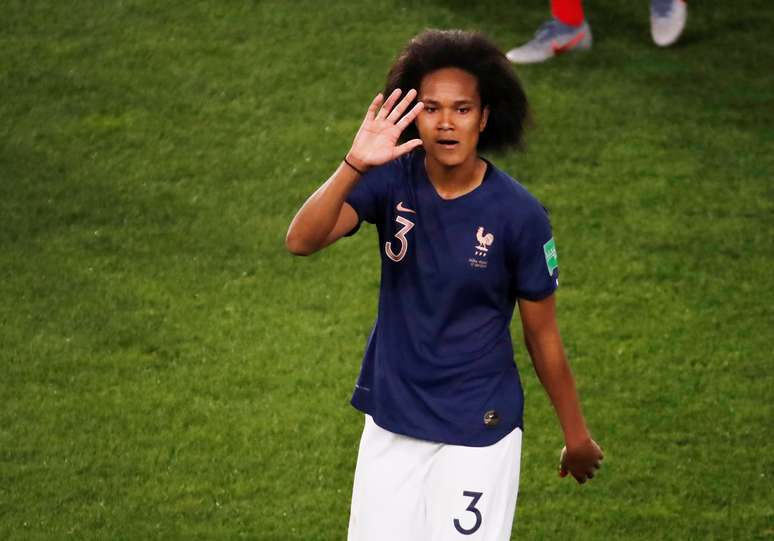 Wendie Renard ap&oacute;s vit&oacute;ria da Fran&ccedil;a sobre a Noruega na Copa do Mundo de futebol feminino
17/06/2019 REUTERS/Christian Hartmann