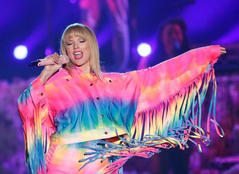 Taylor Swift durante show em Carson, na Califórnia
01/06/2019 REUTERS/Mario Anzuoni 
