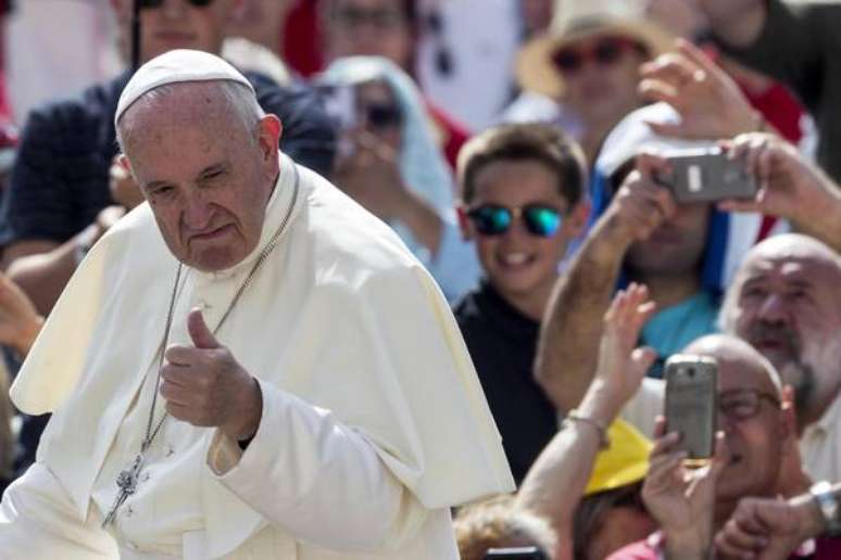 Papa Francisco durante audiência geral no Vaticano