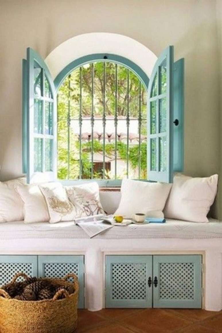 40. Grades para janela com decoração de casa super aconchegante- Foto: Decoração de interiores