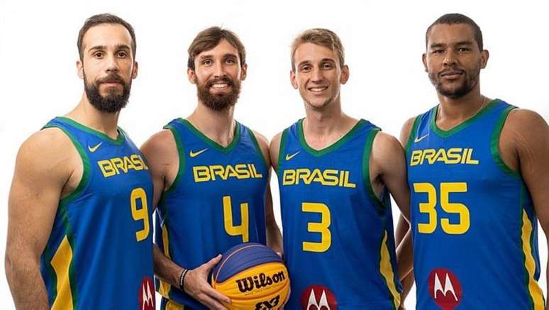 Felipe Camargo, Jefferson Socas, William Weihermann e Jonatas Júlio de Mello vão representar o Brasil na Copa do Mundo de basquete 3x3