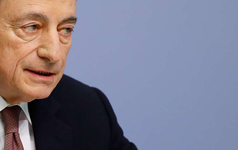 Mario Draghi, presidente do Banco Central Europeu (BCE) durante coletiva de imprensa em Frankfurt, na Alemanha
07/03/2019
REUTERS/Kai Pfaffenbach