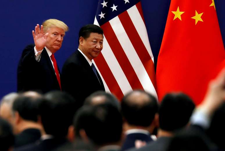 Presidentes dos EUA, Donald Trump, e da China, Xi Jinping 
09/11/2017
REUTERS/Damir Sagolj