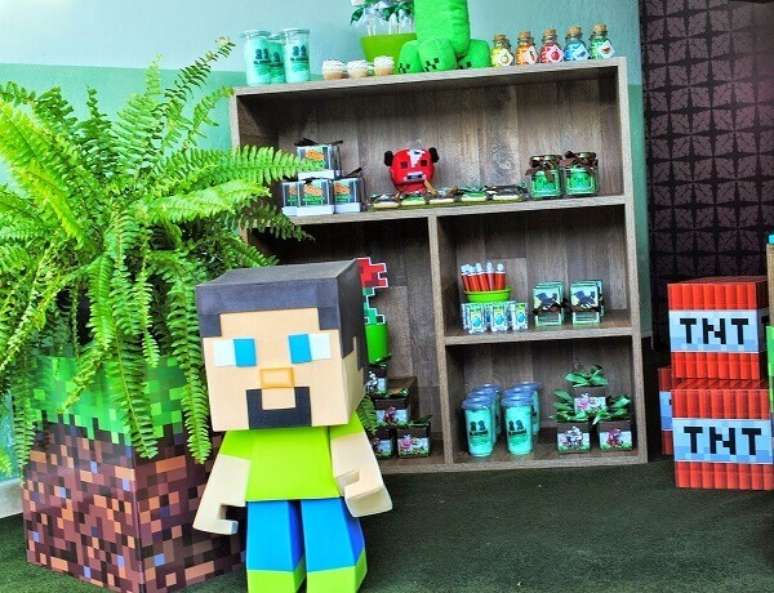 59. Lembrancinhas para festa minecraft. Fonte: Blog Encontrando Ideias