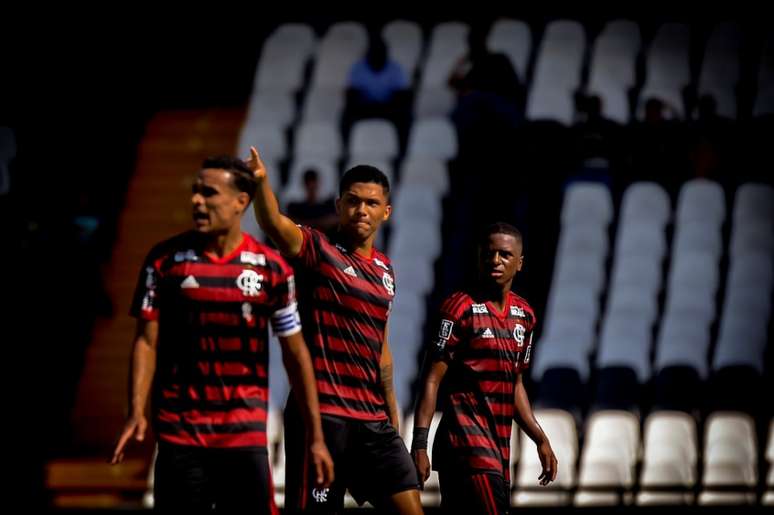 Victor Gabriel marcou dois gols contra o Vasco (Foto: Marcelo Cortes/Flamengo)