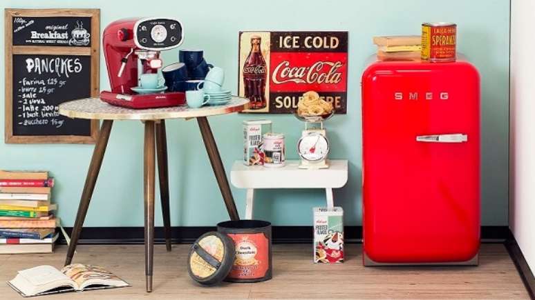 19. Mini geladeira para decora&ccedil;&atilde;o da cozinha. Fonte: Westwing