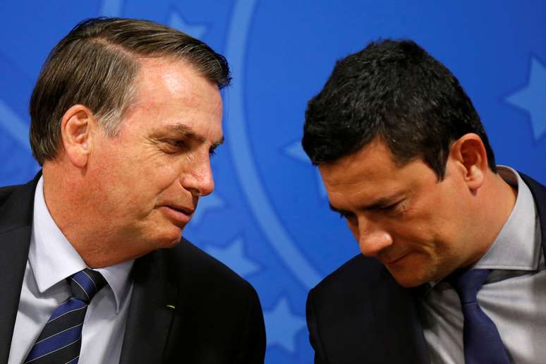 Presidente Jair Bolsonaro e ministro da Justiça, Sergio Moro
17/06/2019
REUTERS/Adriano Machado