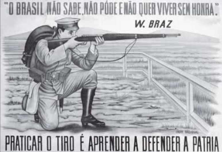 Propaganda oficial do treinamento nos Tiros de Guerra