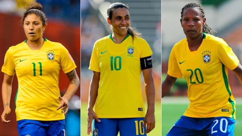 Cristiane, Marta e Formiga são destaques da Seleção Brasileira nos Mundiais femininos (Foto: Reprodução)