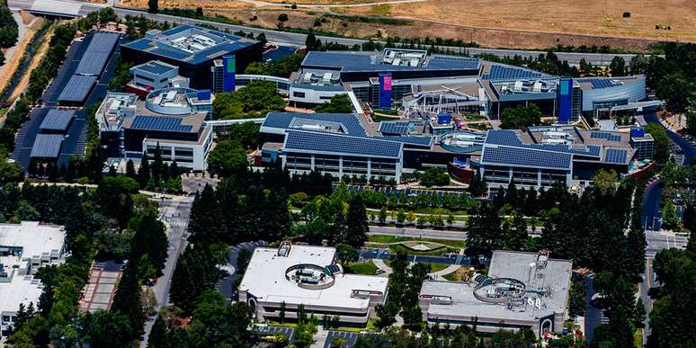 Campus da Google em Mountain View, Califórnia. (Fonte: Austin McKinley/Reprodução)