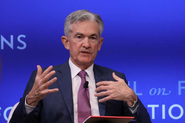 Jerome Powell, chairman do Federal Reserve, durante fala no Conselho de Relações Exteriores, em Nova York 
25/06/2019
REUTERS/Brendan McDermid