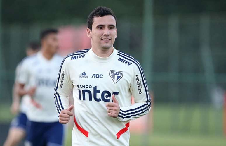 Pablo durante o treino desta terça-feira em Cotia - FOTO: Rubens Chiri/saopaulofc.net