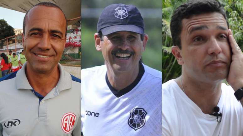 Aílton, Duílio e Cadu foram campeões como jogadores do Fluminense (Foto: Reprodução)