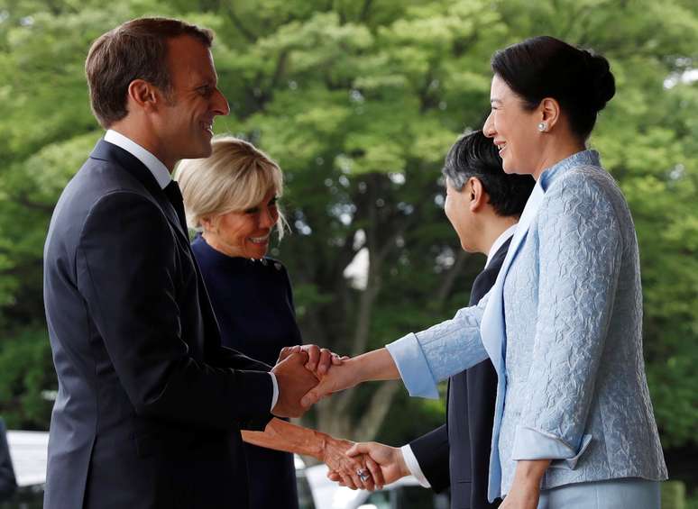 Presidente francês, Emmanuel Macron, e a mulher, Brigitte, encontram imperador e imperatriz do Japão
27/06/2019
REUTERS/Kim Kyung-Hoon