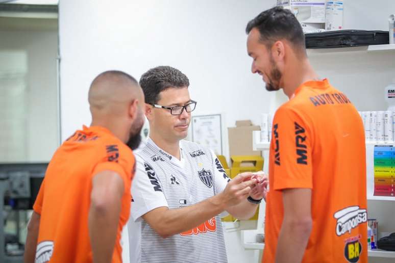 A comissão técnica do Galo está trabalhando para repor as perdas de condicionamento físico que os jogadores tiveram durante a folga da Copa América- (Bruno Cantini/Atlético-MG)