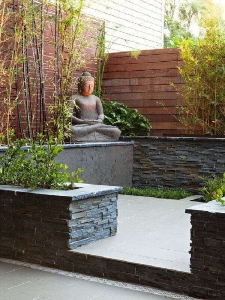 15. A presença do Buda no Jardim Japonês o convida a prática da meditação. Fonte: Pinterest