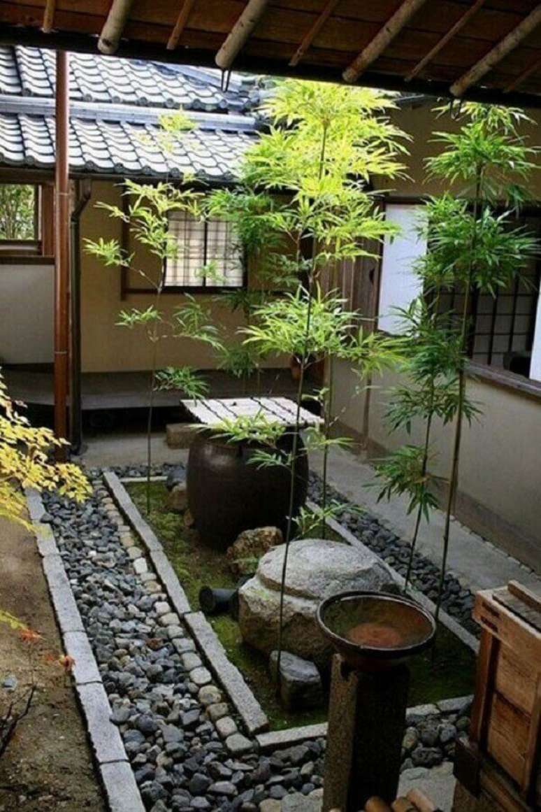19. Ambientes internos com a presença de Jardim Japonês. Fonte: Pinterest