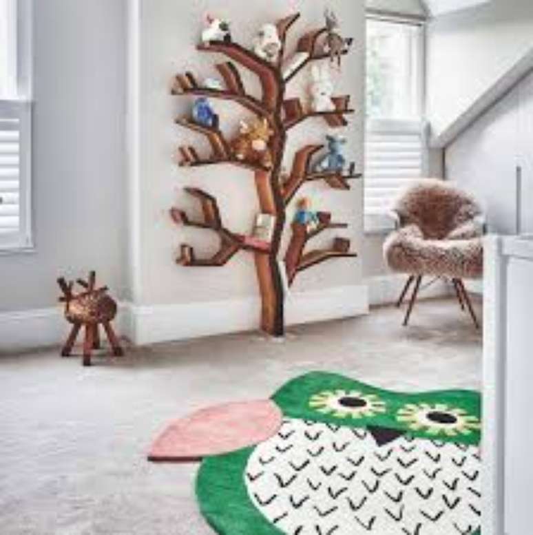 54. Sua sala &eacute; alegre e divertida? Ent&atilde;o use o tapete de coruja para decor&aacute;-la &ndash; Por: Dicas de mulher