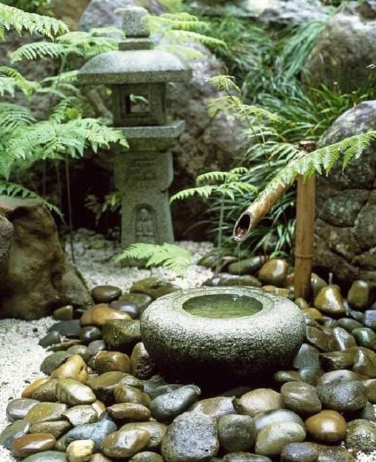 40. Elementos reunidos que tornam o Jardim Japonês encantador. Fonte: Pinterest