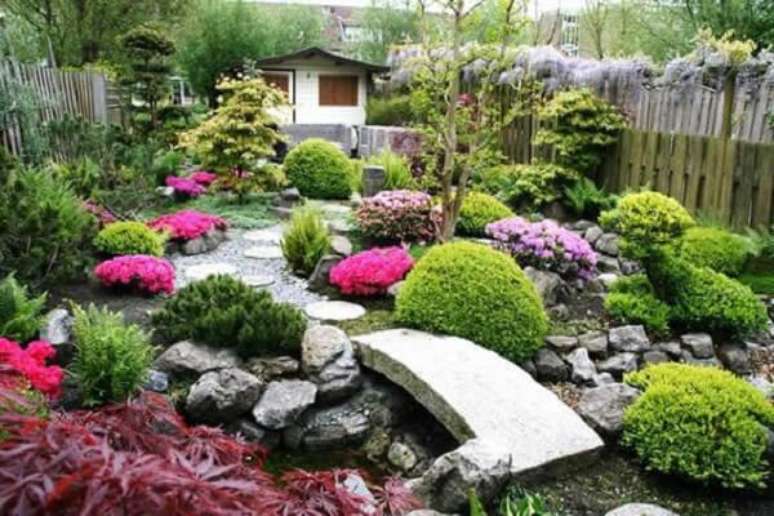 53. Jardim Japonês colorido e divertido. Fonte: Pinterest