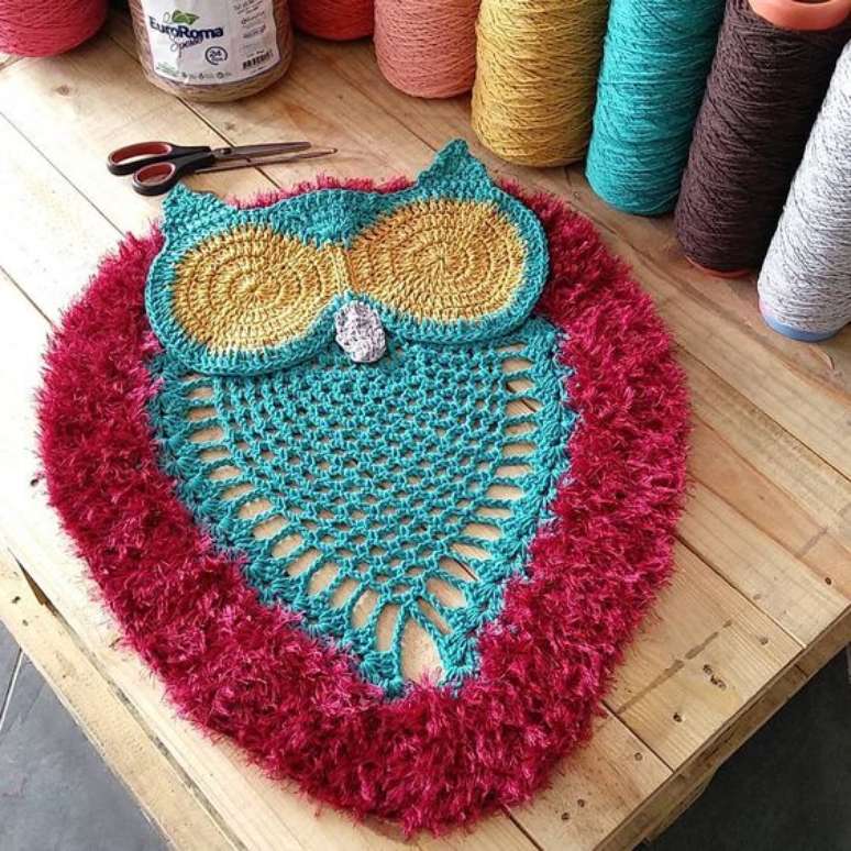 36. Misture diferentes cores no seu tapete de coruja &ndash; Por: Tua casa