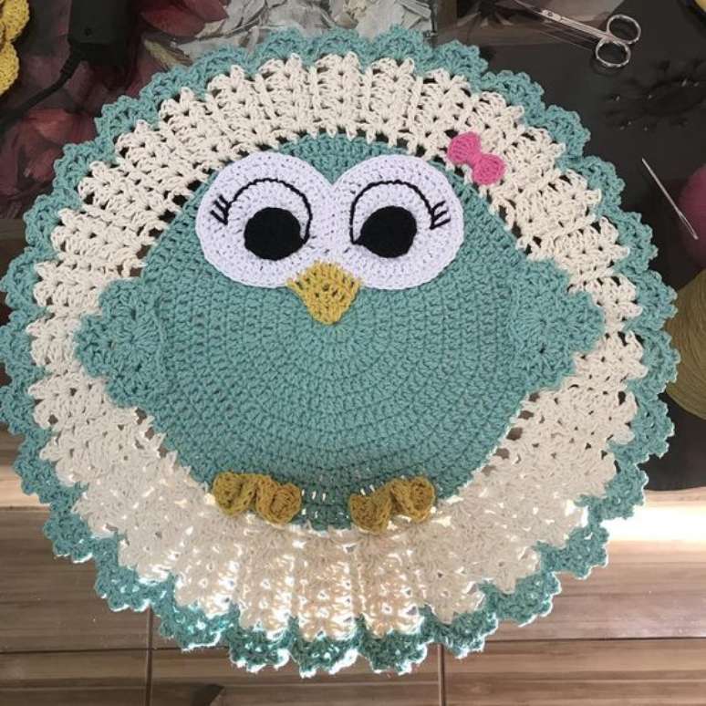 37. Fa&ccedil;a modelos super fofos de tapete de coruja para sua casa ficar ainda mais linda &ndash; Por: Pinterest