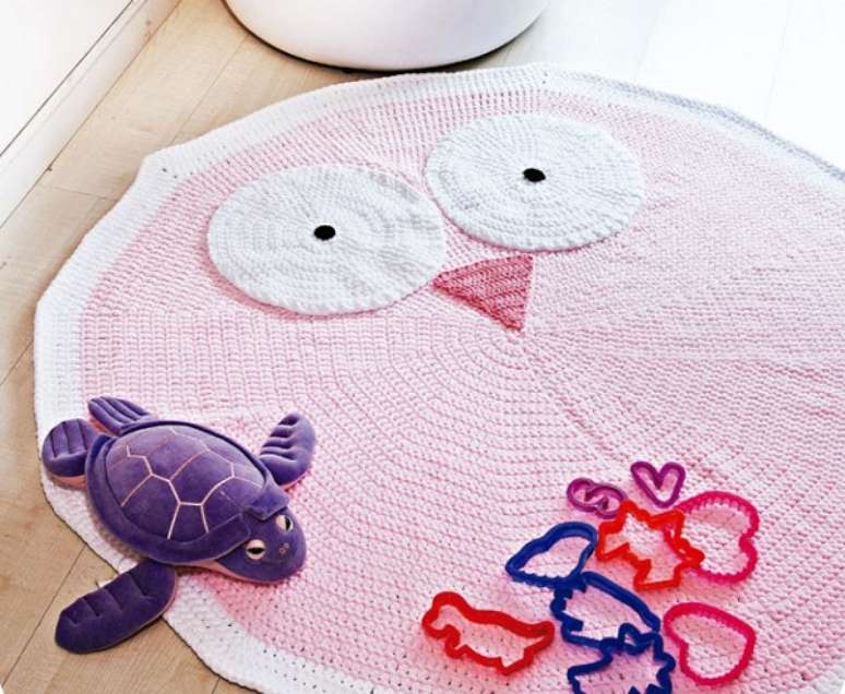 13. O tapete de coruja para quarto infantil &eacute; ideal para elas brincarem &ndash; Por: Cisne Fast