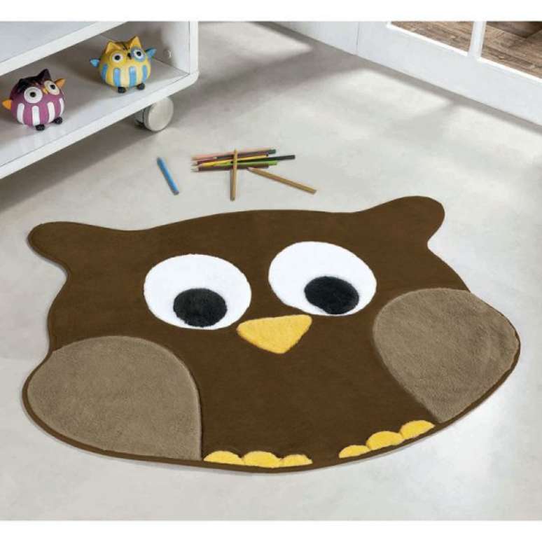 12. Tapete de coruja para quarto marrom &ndash; Por: madeira madeira