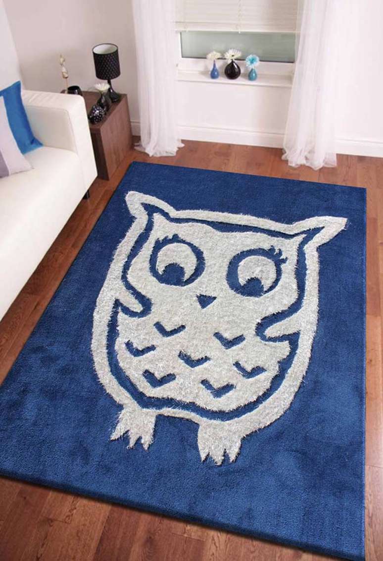 11. Use o tapete de coruja na sala para alegrar o ambiente &ndash; Por: Pinterest