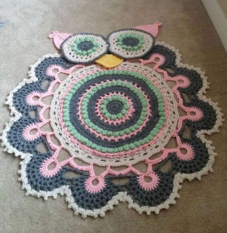 53. Use o tapete de coruja para ter ambientes alegres e descontra&iacute;dos &ndash; Por: Pinterest