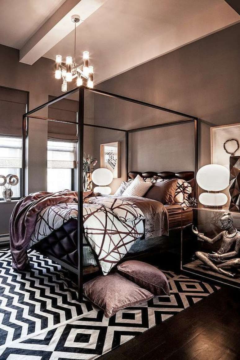 4. Escolha as cores da sua cama com dossel para ter um ambiente super moderno – Por: ArqTeturas