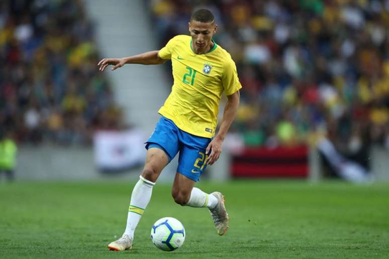 Richarlison ficou fora das quartas de final da Copa América (Foto: Lucas Figueiredo/CBF)