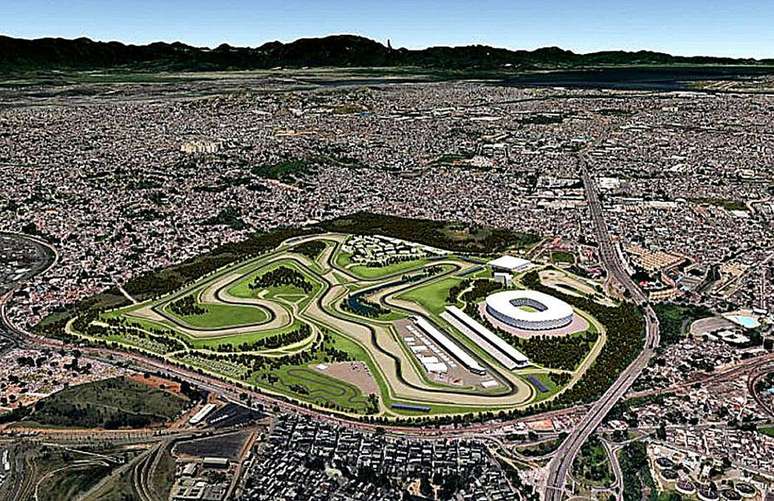 Única empresa a concorrer e a ganhar a licitação, a Rio Motorsports, mostra traçado da nova pista de Fórmula 1 