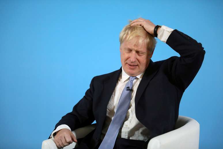 Boris Johnson participa de evento em Belfast
02/07/2019
AP Photo/Peter Morrison/Pool via REUTERS