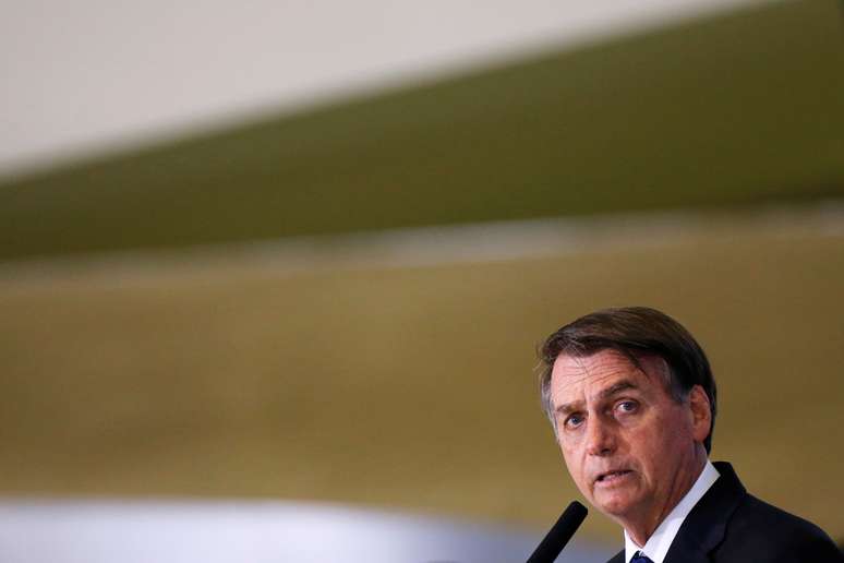 Presidente Jair Bolsonaro durante cerim&ocirc;nia no Pal&aacute;cio do Planalto
24/06/2019 REUTERS/Adriano Machado 