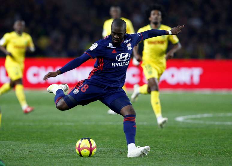 Tanguy Ndombélé durante partida do Lyon contra o Nantes 
12/04/2019 REUTERS/Stephane Mahe