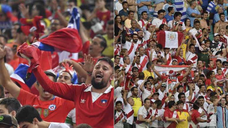 Chilenos e peruano protagonizam rivalidade histórica (AFP)