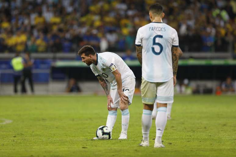 Lionel Messi durante partida entre Brasil x Argentina, válida pela semifinal da Copa América 2019, realizada nesta terça-feira (02) no Estádio Governador Magalhães Pinto, o Mineirão em Belo Horizonte, MG