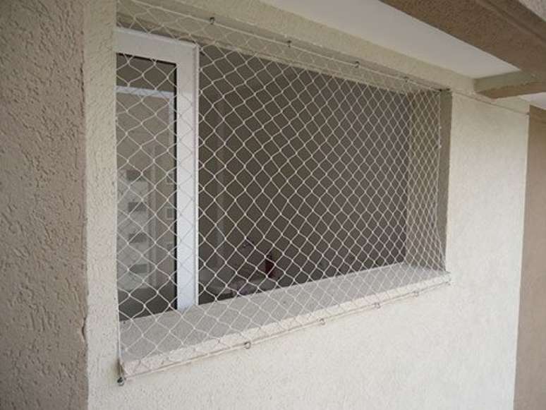 20. Vãos de parede também podem ser protegidos com redes de proteção. Foto: Planeta Redes de Proteção