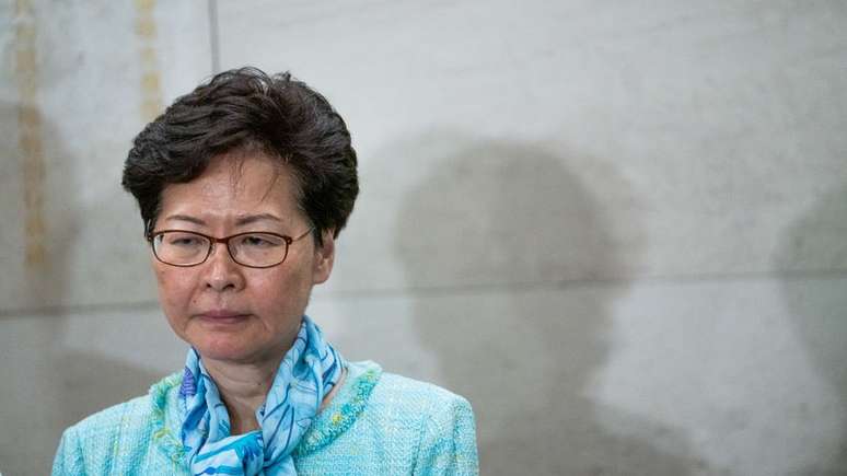 Carrie Lam &eacute;, desde 2017, chefe do Executivo em Hong Kong