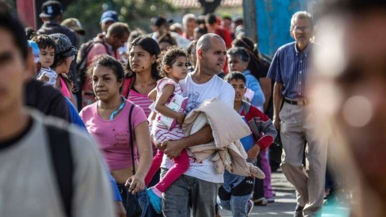 A crise no país levou muitos venezuelanos a deixar o país