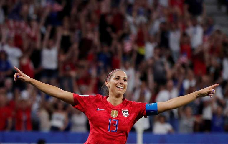 Atacante da sele&ccedil;&atilde;o de futebol feminino dos Estados Unidos Alex Morgan 
02/07/2019
REUTERS/Benoit Tessier