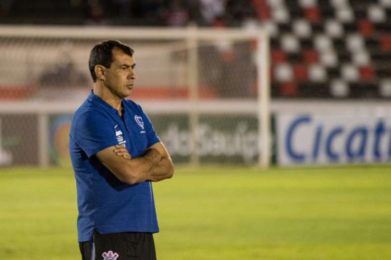 No primeiro amistoso durante a parada da Copa América, o Corinthians de Carille foi derrotado para o Botafogo-SP. Na última quinta, a equipe venceu o Vila Nova no Serra Dourada (Foto:Reprodução)